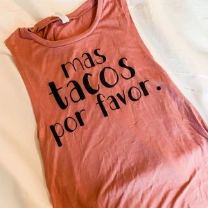 Cute taco workout tank top